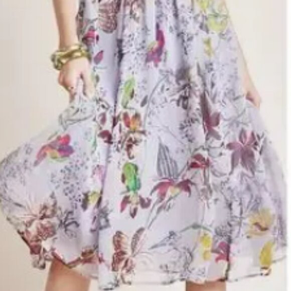 Anthropologie Hermia Midi Floral Dress Sz 4 EUC - Picture 10 of 10